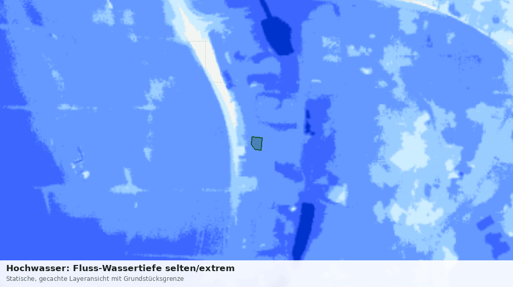 Statische Kartenansicht: Hochwasser: Fluss-Wassertiefe selten/extrem