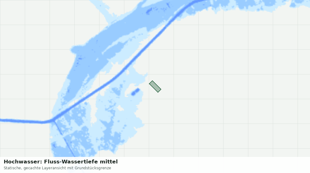 Statische Kartenansicht: Hochwasser: Fluss-Wassertiefe mittel