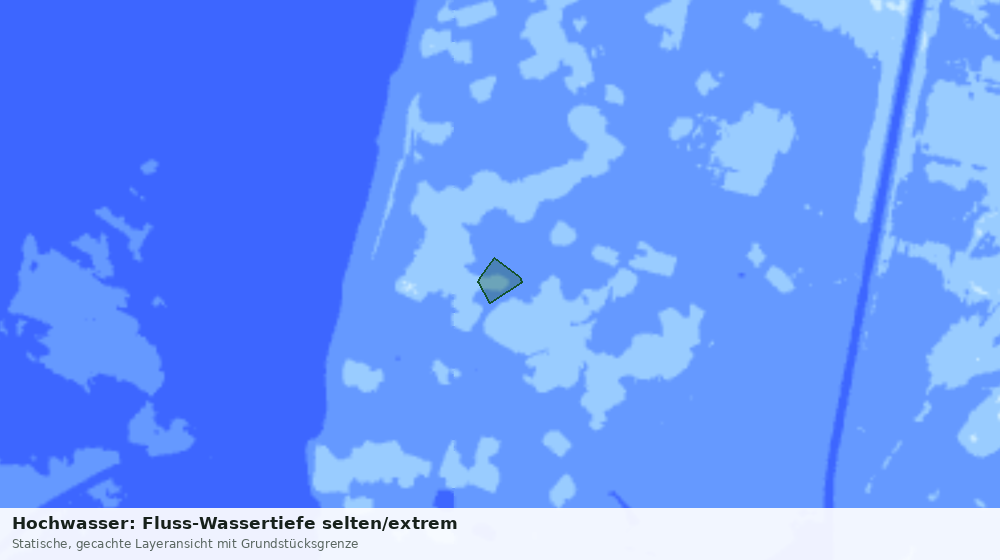 Statische Kartenansicht: Hochwasser: Fluss-Wassertiefe selten/extrem