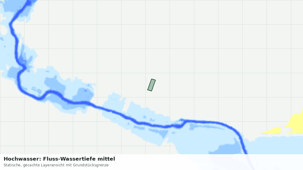 Statische Kartenansicht: Hochwasser: Fluss-Wassertiefe mittel