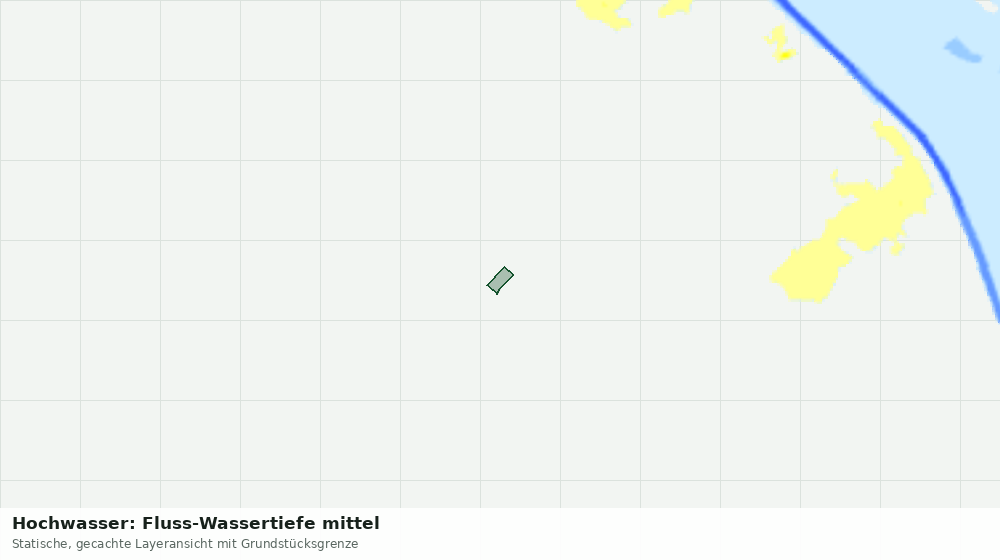 Statische Kartenansicht: Hochwasser: Fluss-Wassertiefe mittel