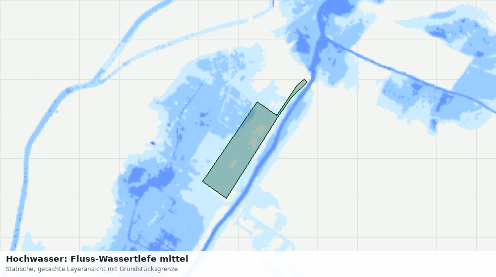 Statische Kartenansicht: Hochwasser: Fluss-Wassertiefe mittel