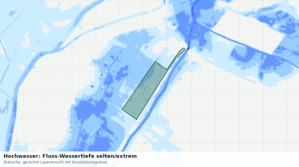 Statische Kartenansicht: Hochwasser: Fluss-Wassertiefe selten/extrem