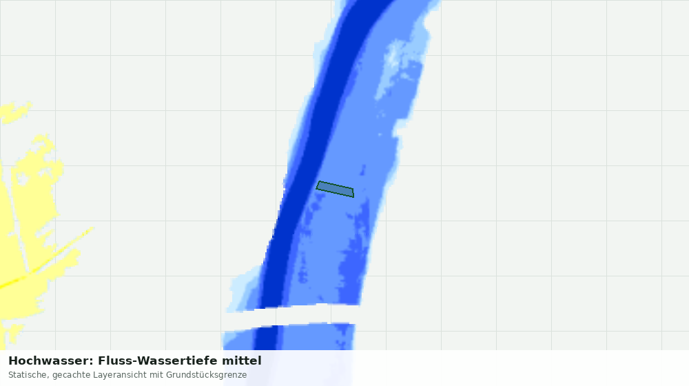 Statische Kartenansicht: Hochwasser: Fluss-Wassertiefe mittel