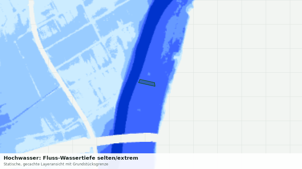 Statische Kartenansicht: Hochwasser: Fluss-Wassertiefe selten/extrem