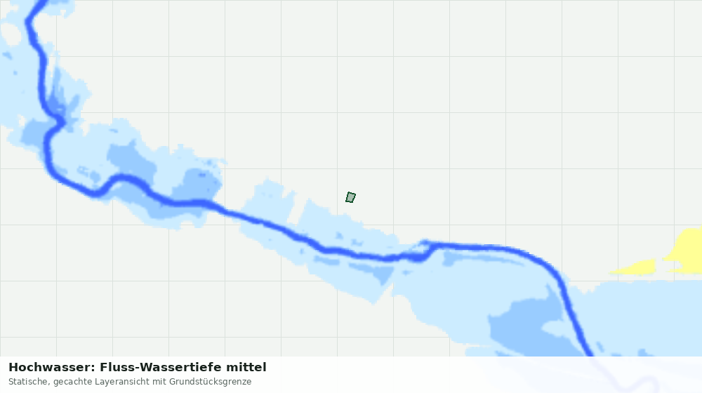Statische Kartenansicht: Hochwasser: Fluss-Wassertiefe mittel