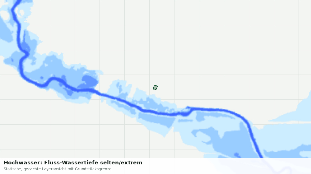 Statische Kartenansicht: Hochwasser: Fluss-Wassertiefe selten/extrem