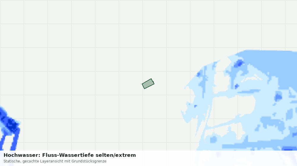 Statische Kartenansicht: Hochwasser: Fluss-Wassertiefe selten/extrem