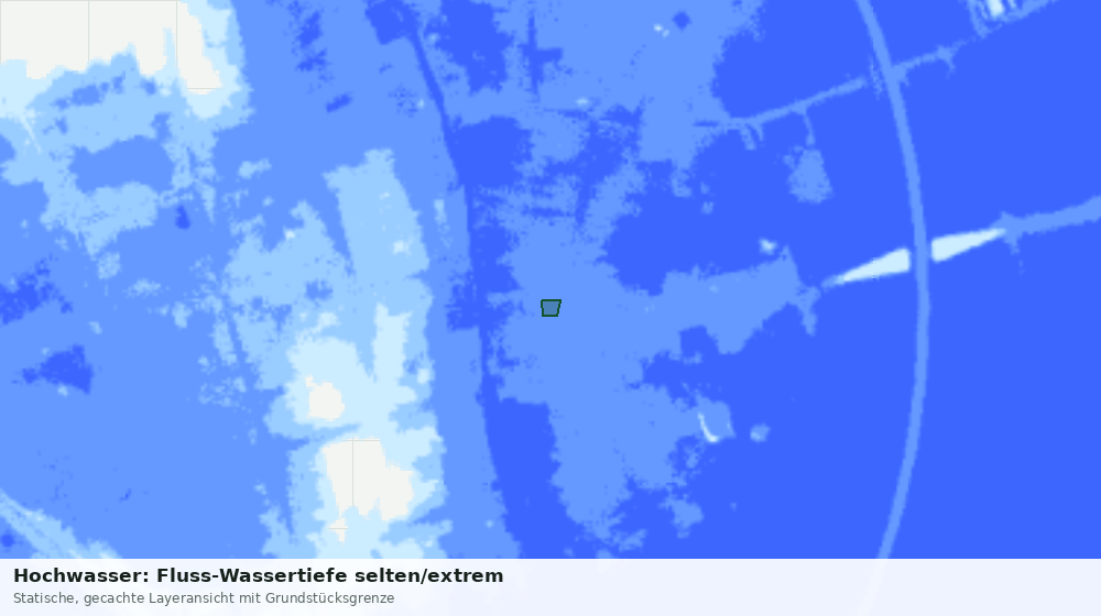 Statische Kartenansicht: Hochwasser: Fluss-Wassertiefe selten/extrem
