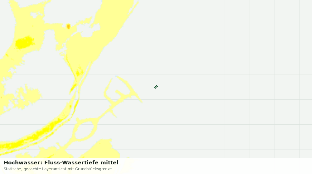 Statische Kartenansicht: Hochwasser: Fluss-Wassertiefe mittel
