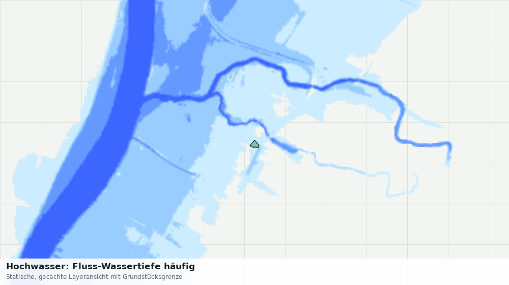 Statische Kartenansicht: Hochwasser: Fluss-Wassertiefe häufig