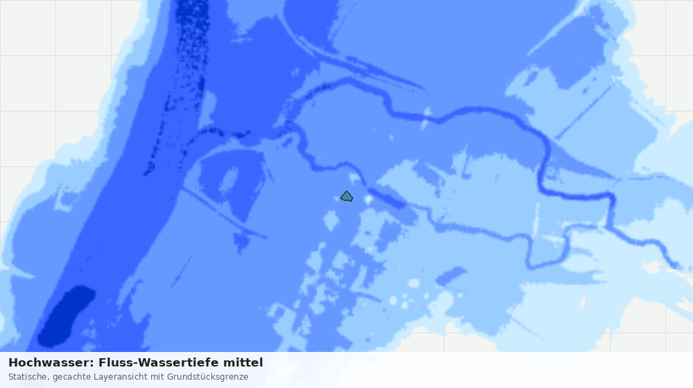 Statische Kartenansicht: Hochwasser: Fluss-Wassertiefe mittel
