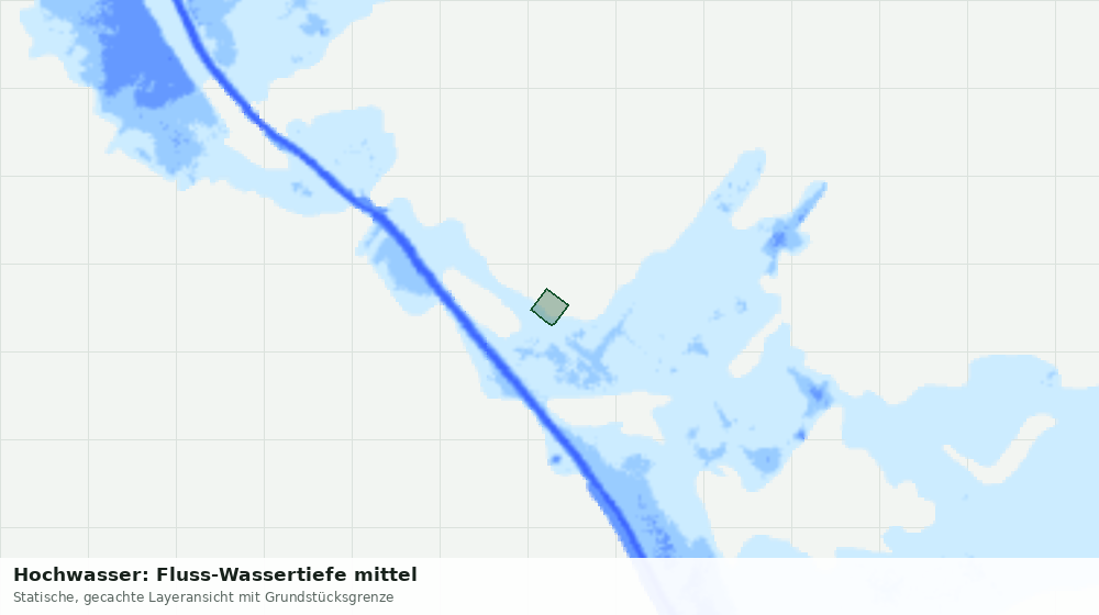 Statische Kartenansicht: Hochwasser: Fluss-Wassertiefe mittel