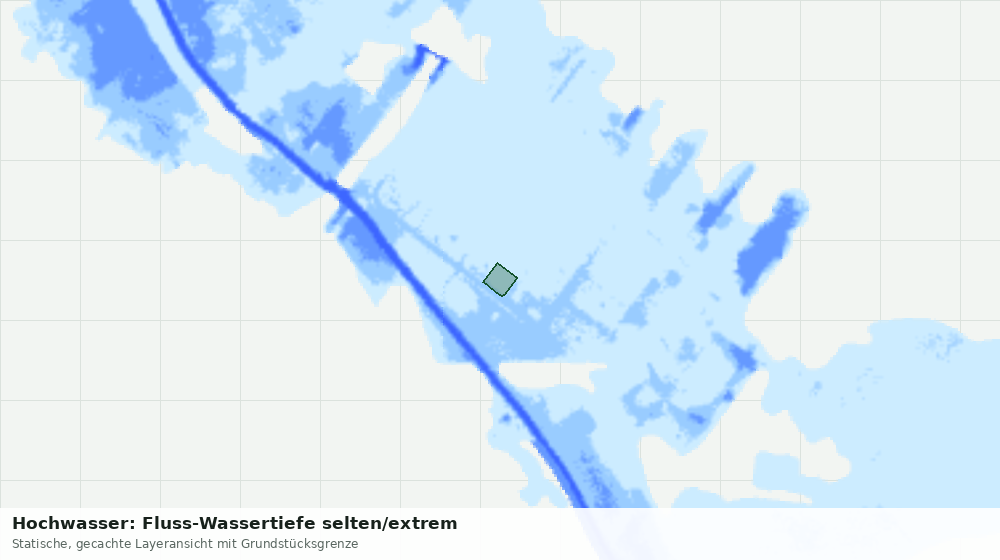 Statische Kartenansicht: Hochwasser: Fluss-Wassertiefe selten/extrem