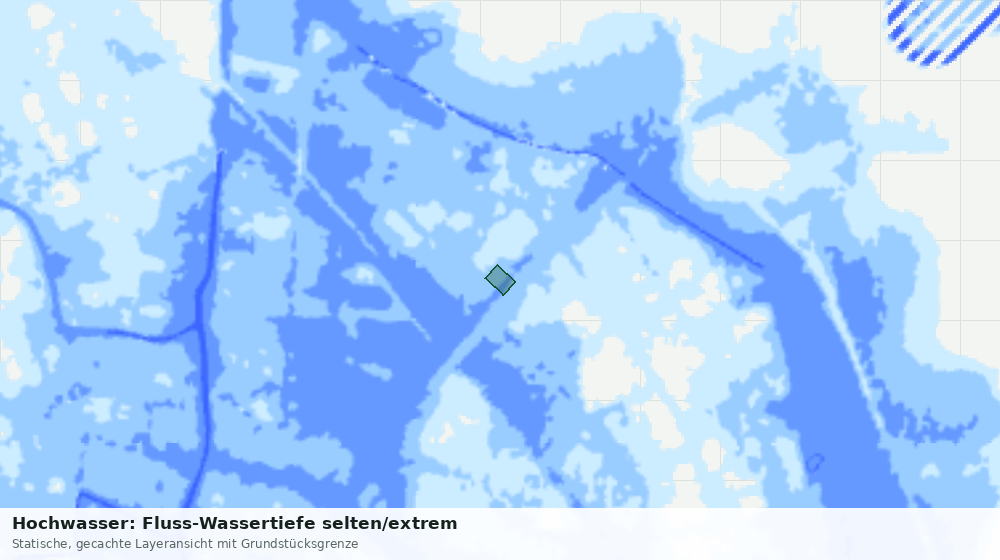 Statische Kartenansicht: Hochwasser: Fluss-Wassertiefe selten/extrem