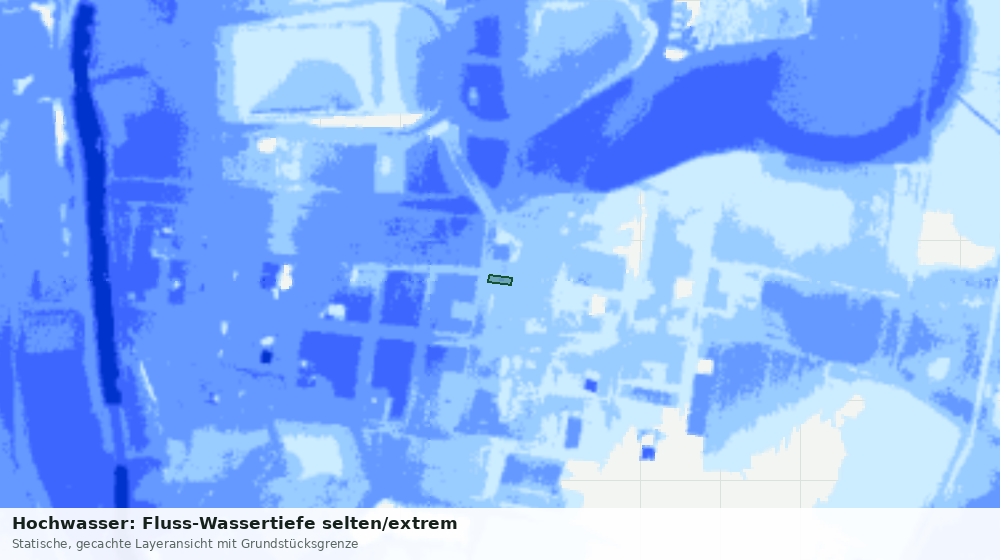Statische Kartenansicht: Hochwasser: Fluss-Wassertiefe selten/extrem