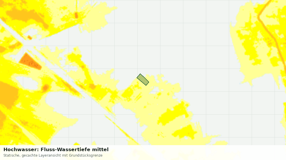 Statische Kartenansicht: Hochwasser: Fluss-Wassertiefe mittel