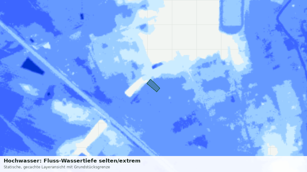 Statische Kartenansicht: Hochwasser: Fluss-Wassertiefe selten/extrem