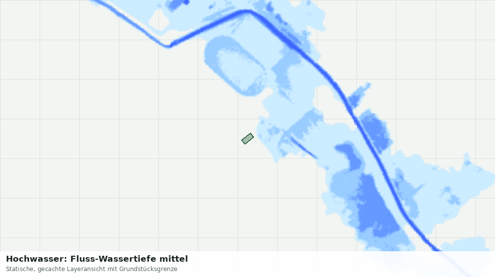 Statische Kartenansicht: Hochwasser: Fluss-Wassertiefe mittel