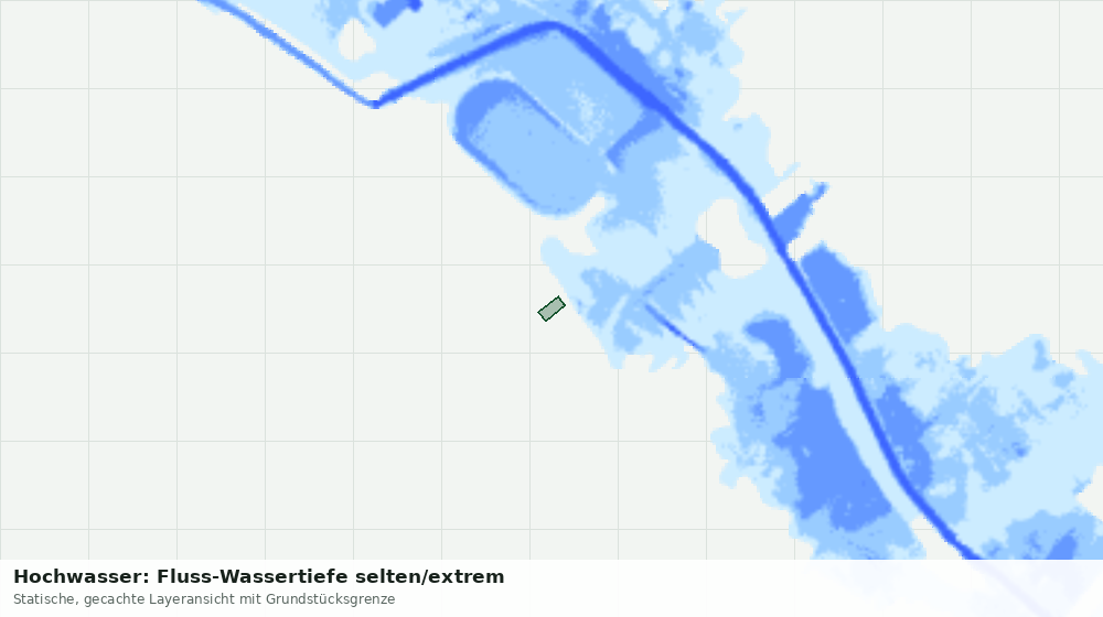 Statische Kartenansicht: Hochwasser: Fluss-Wassertiefe selten/extrem