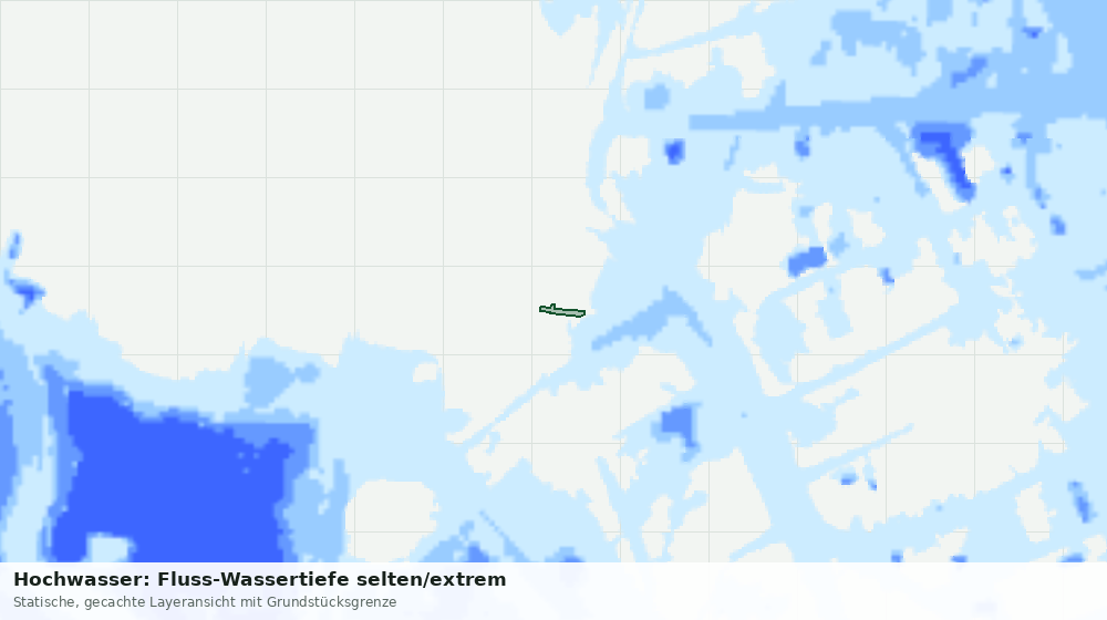 Statische Kartenansicht: Hochwasser: Fluss-Wassertiefe selten/extrem