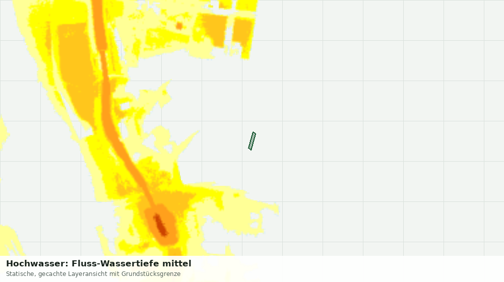 Statische Kartenansicht: Hochwasser: Fluss-Wassertiefe mittel
