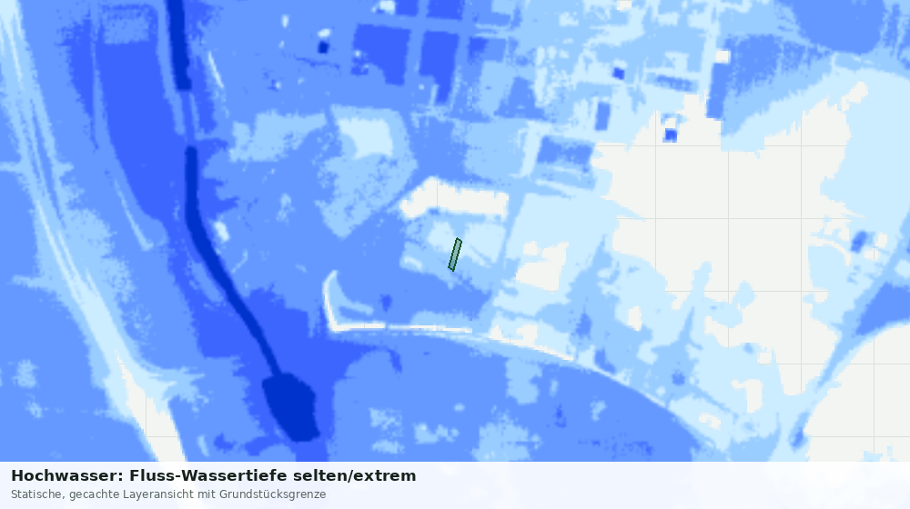 Statische Kartenansicht: Hochwasser: Fluss-Wassertiefe selten/extrem