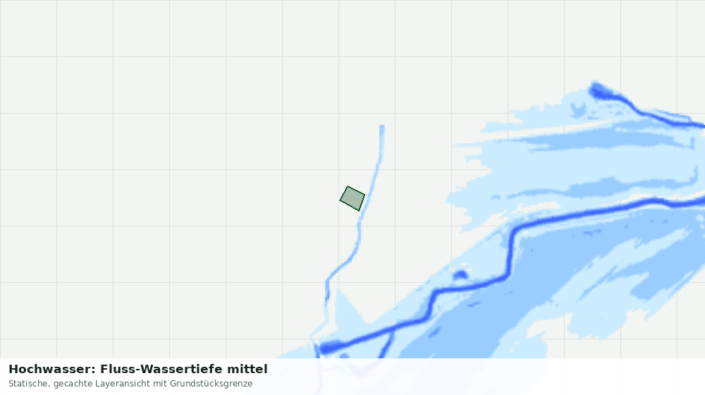 Statische Kartenansicht: Hochwasser: Fluss-Wassertiefe mittel