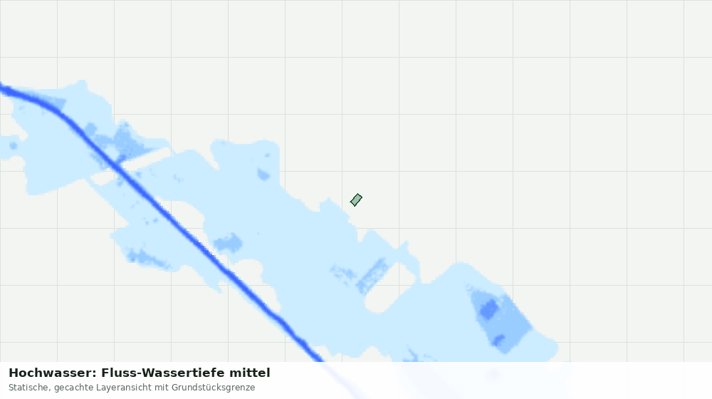 Statische Kartenansicht: Hochwasser: Fluss-Wassertiefe mittel
