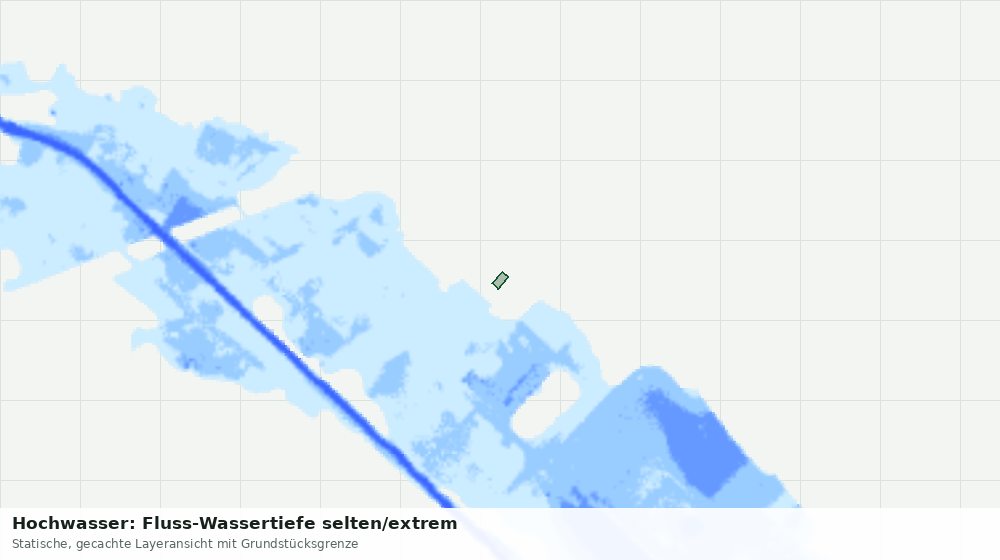 Statische Kartenansicht: Hochwasser: Fluss-Wassertiefe selten/extrem