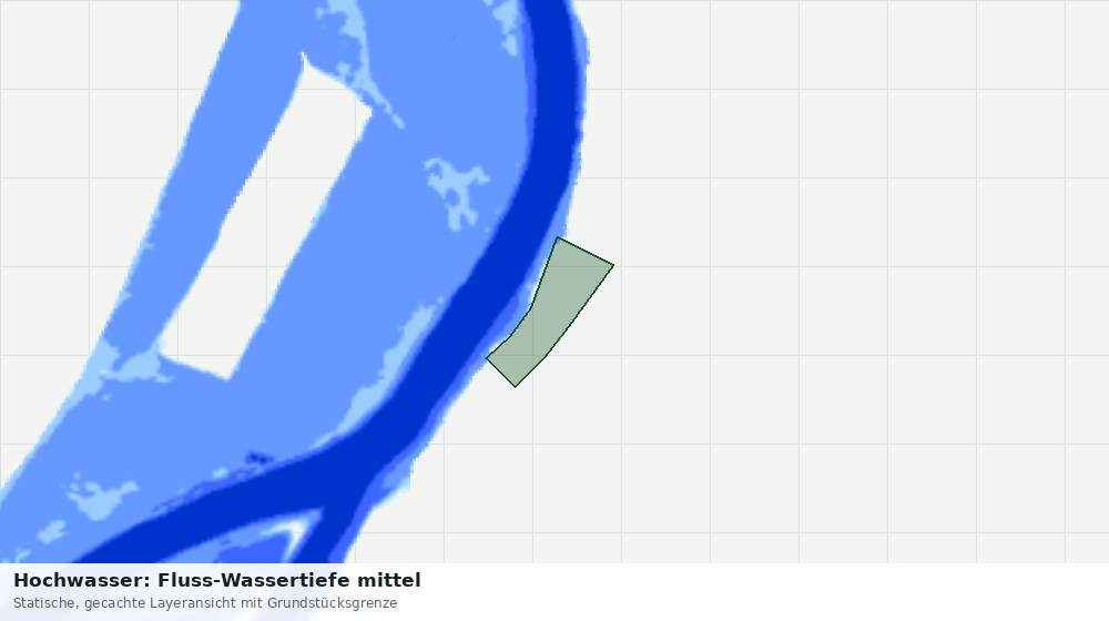 Statische Kartenansicht: Hochwasser: Fluss-Wassertiefe mittel