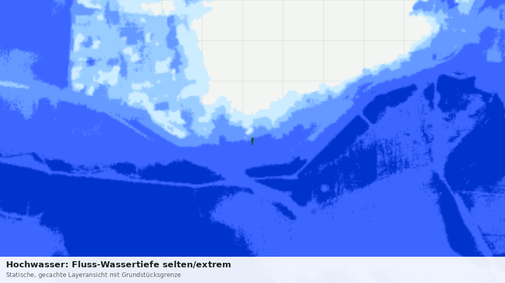 Statische Kartenansicht: Hochwasser: Fluss-Wassertiefe selten/extrem