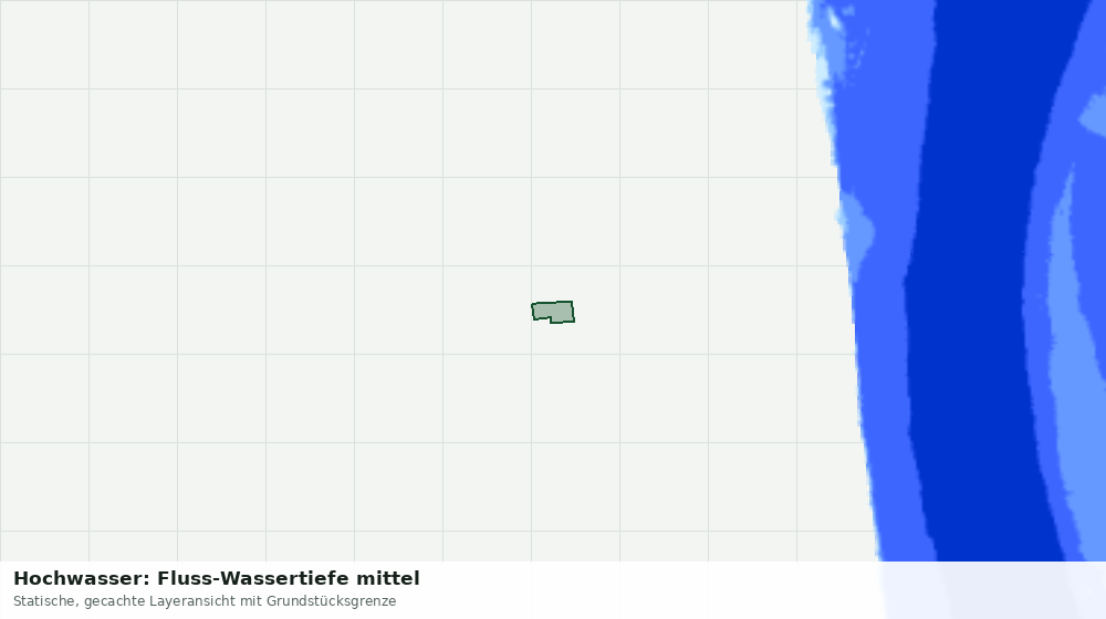 Statische Kartenansicht: Hochwasser: Fluss-Wassertiefe mittel