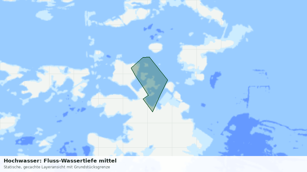 Statische Kartenansicht: Hochwasser: Fluss-Wassertiefe mittel