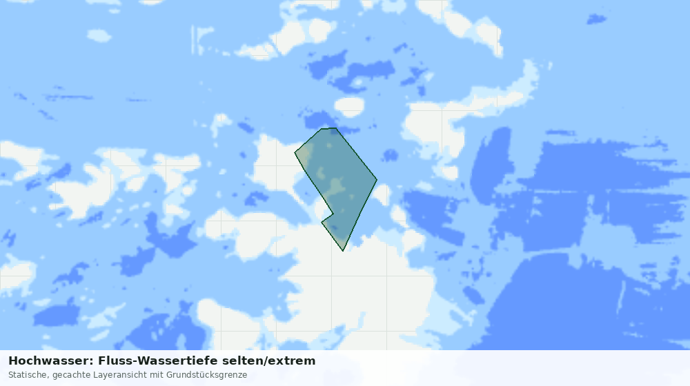 Statische Kartenansicht: Hochwasser: Fluss-Wassertiefe selten/extrem