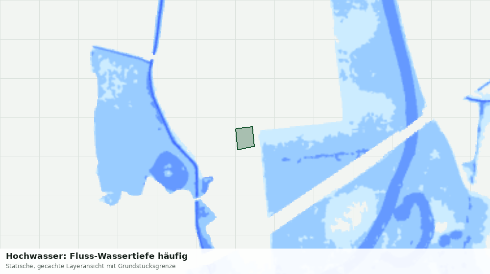 Statische Kartenansicht: Hochwasser: Fluss-Wassertiefe häufig