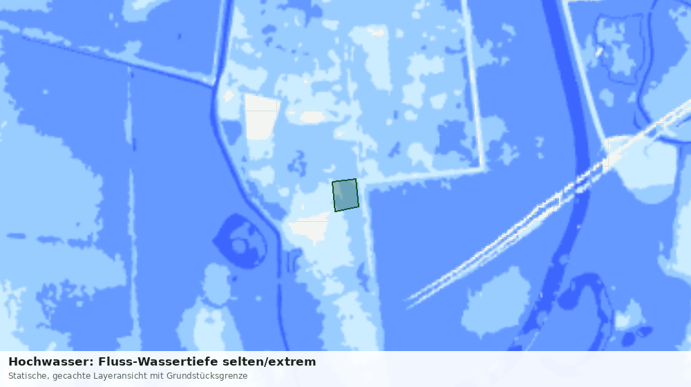 Statische Kartenansicht: Hochwasser: Fluss-Wassertiefe selten/extrem