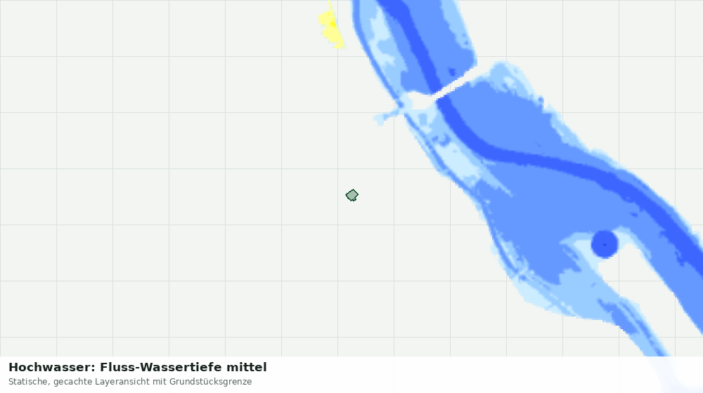 Statische Kartenansicht: Hochwasser: Fluss-Wassertiefe mittel