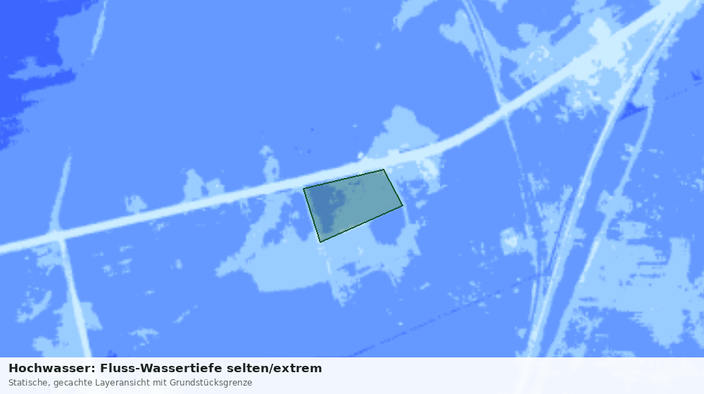 Statische Kartenansicht: Hochwasser: Fluss-Wassertiefe selten/extrem