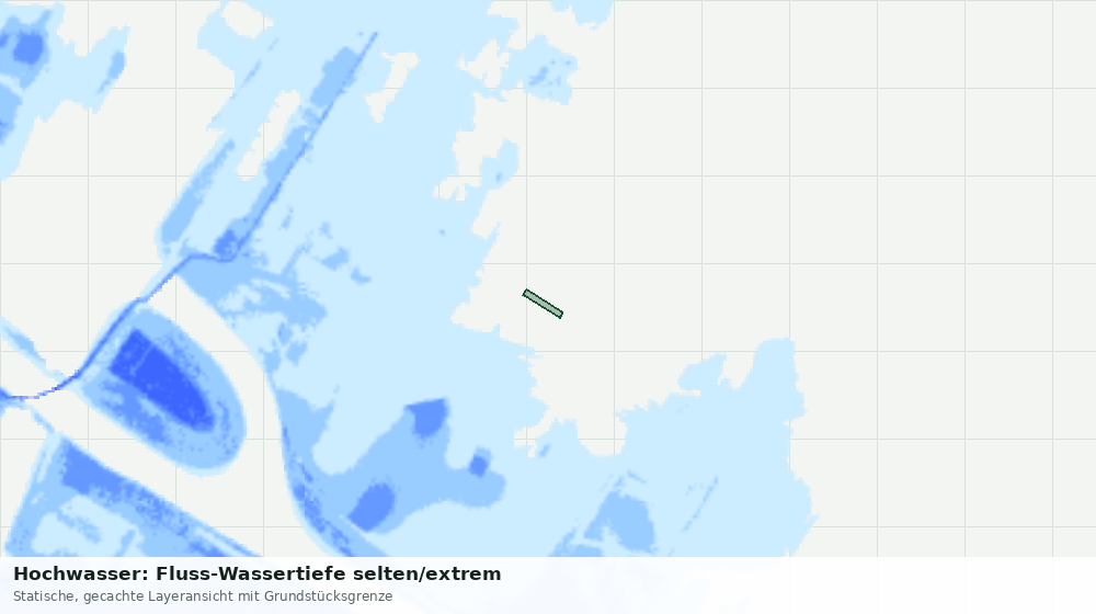 Statische Kartenansicht: Hochwasser: Fluss-Wassertiefe selten/extrem