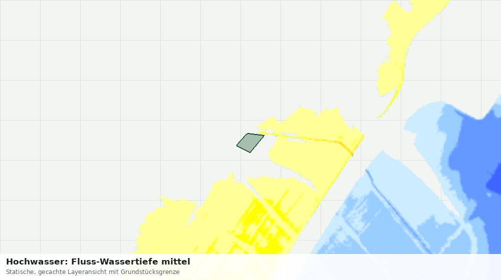 Statische Kartenansicht: Hochwasser: Fluss-Wassertiefe mittel