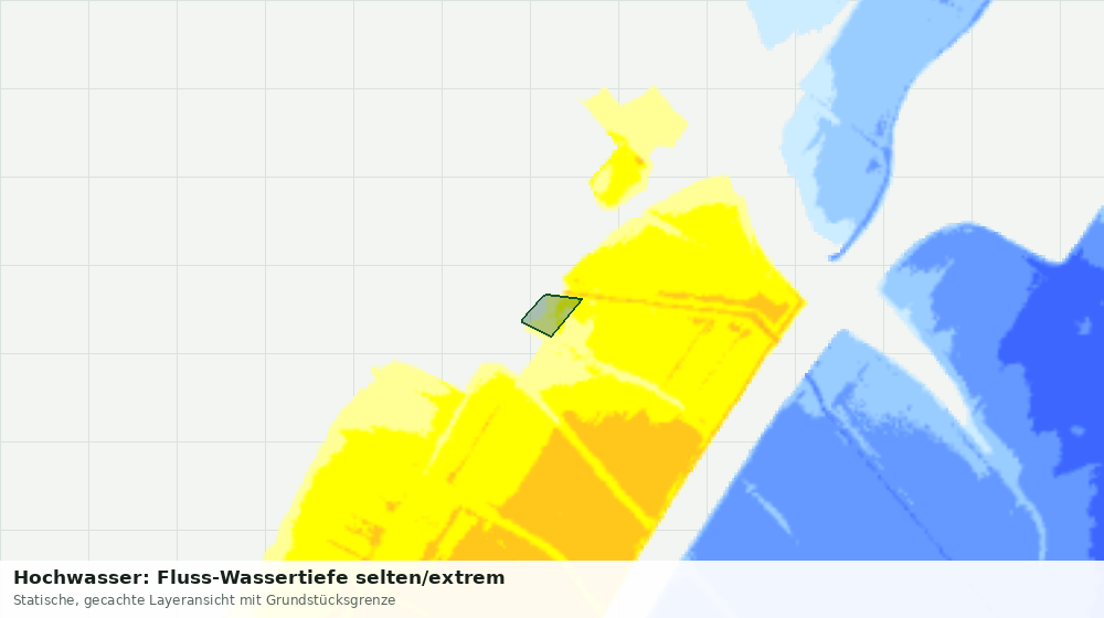 Statische Kartenansicht: Hochwasser: Fluss-Wassertiefe selten/extrem