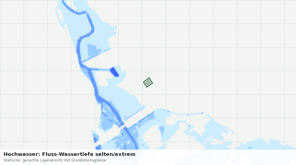 Statische Kartenansicht: Hochwasser: Fluss-Wassertiefe selten/extrem