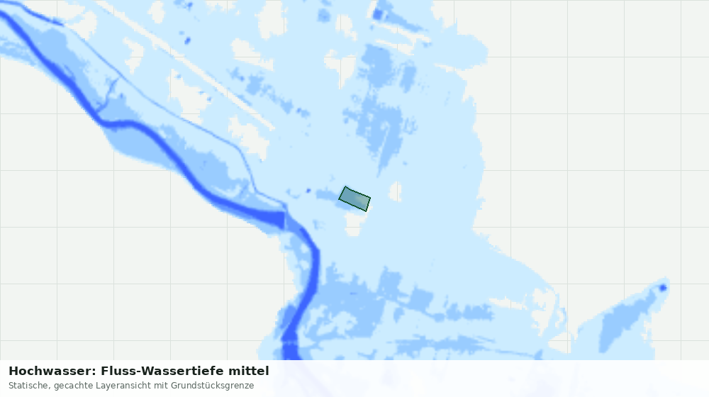 Statische Kartenansicht: Hochwasser: Fluss-Wassertiefe mittel
