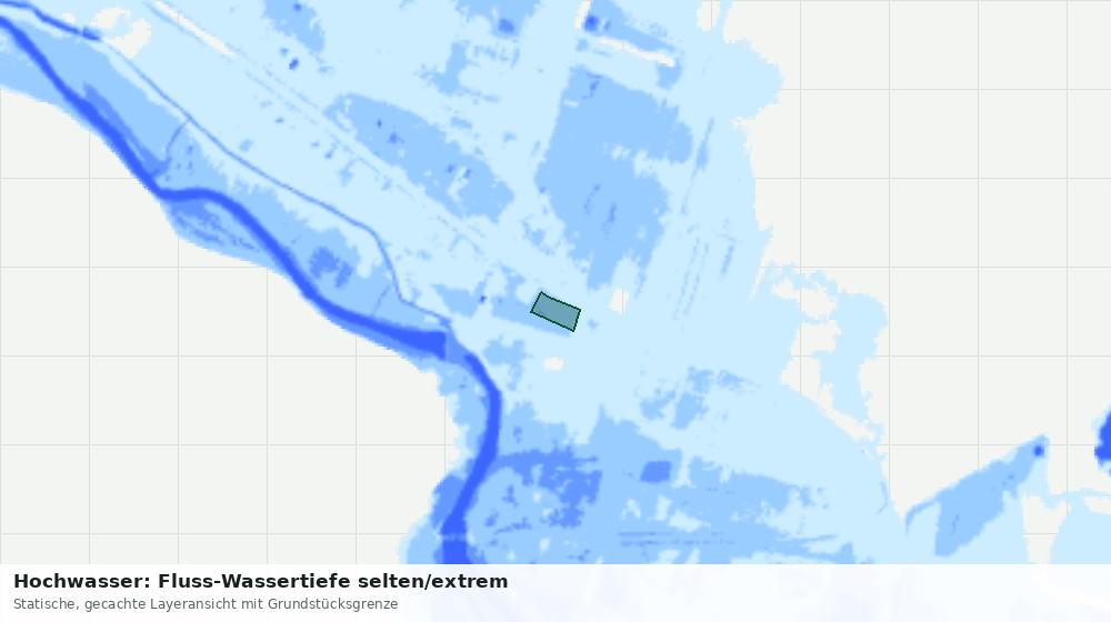 Statische Kartenansicht: Hochwasser: Fluss-Wassertiefe selten/extrem