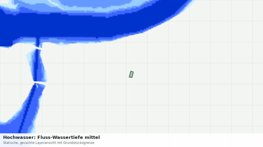 Statische Kartenansicht: Hochwasser: Fluss-Wassertiefe mittel