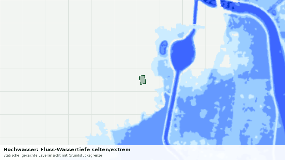 Statische Kartenansicht: Hochwasser: Fluss-Wassertiefe selten/extrem