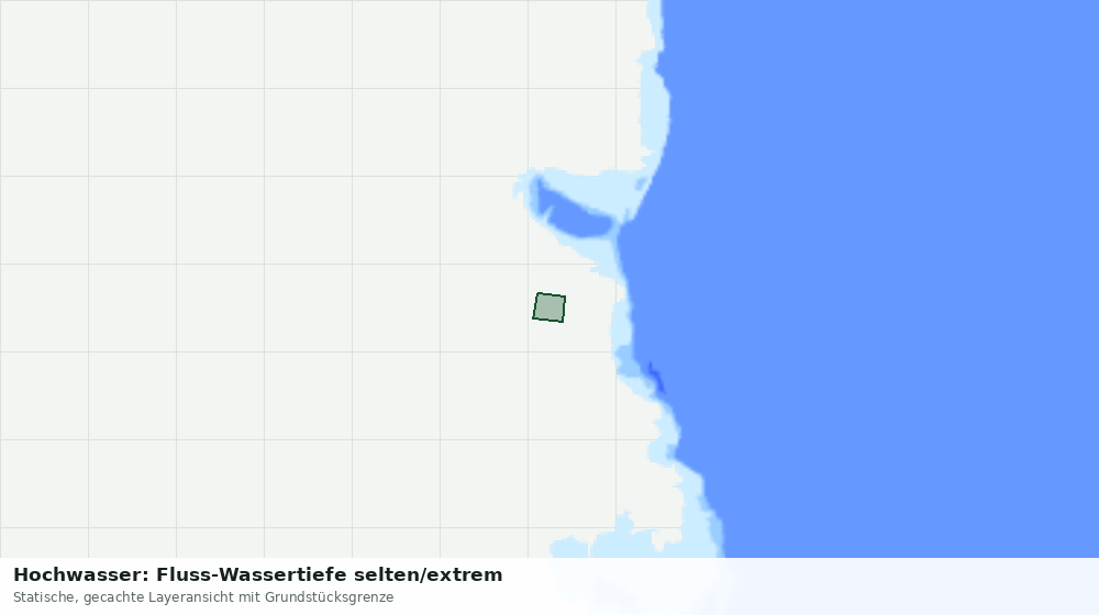 Statische Kartenansicht: Hochwasser: Fluss-Wassertiefe selten/extrem