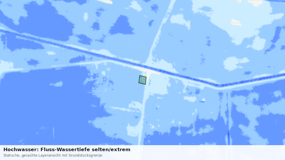 Statische Kartenansicht: Hochwasser: Fluss-Wassertiefe selten/extrem