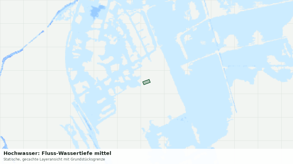 Statische Kartenansicht: Hochwasser: Fluss-Wassertiefe mittel